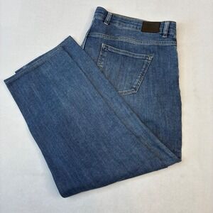 Peter Millar Crown Crafted Jeans Men 40x29 Blue Tailored Fit 2-Way Stretch Denim